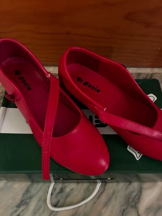 Zapatos Flamenco Rojos Talla 37