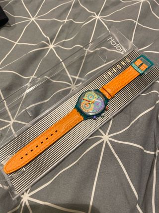 Orologio Swatch Chrono Arancione e Turchese