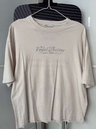Camiseta Zara Beige Diseño Reversible