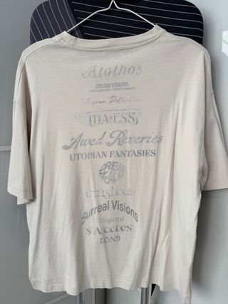 Camiseta Zara Beige Diseño Reversible