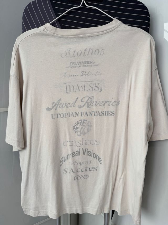 Camiseta Zara Beige Diseño Reversible