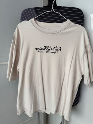 Camiseta Zara Beige Diseño Reversible