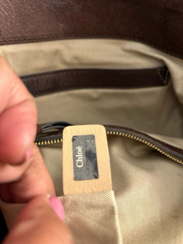 Bolso Chloe Marrón Cuero Trenzado