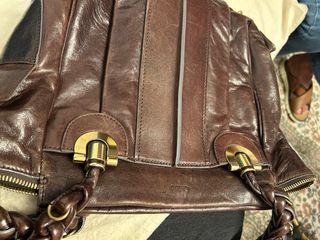 Bolso Chloe Marrón Cuero Trenzado
