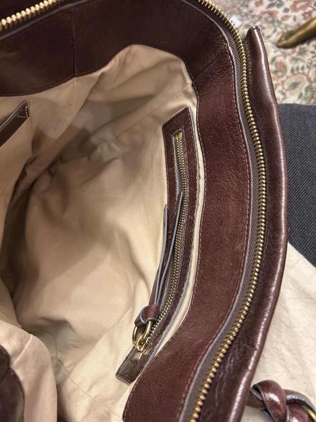 Bolso Chloe Marrón Cuero Trenzado