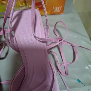 Zapatos Lila Tiras Lazos