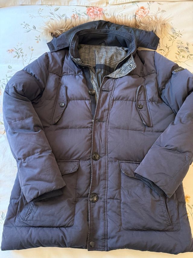 Plumas azul marino hombre de pluma natural Fyord