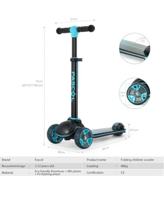 Patinete Fascol 3 Ruedas color rosa