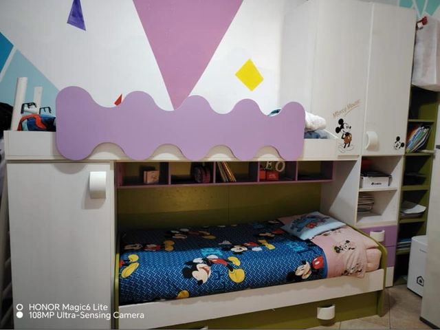 Cameretta bambini con 3 letti