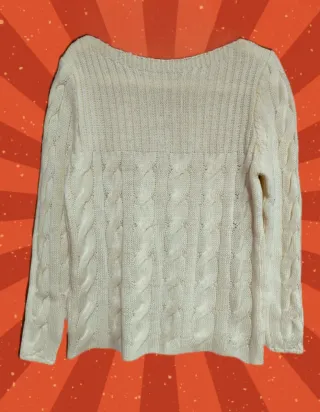 Jersey de mujer tejido color crudo