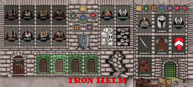 Tapete doble IRON HELM en español