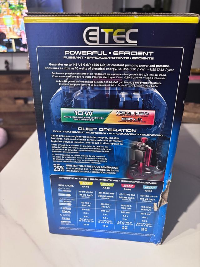 Filtro Bomba Fluval ETEC 550 L/h