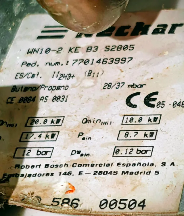 Calentador gas Neckar 11L piezoeléctrico