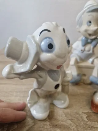 3 antigua figura porcelana walt disney production