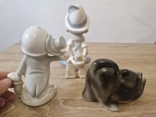 3 antigua figura porcelana walt disney production