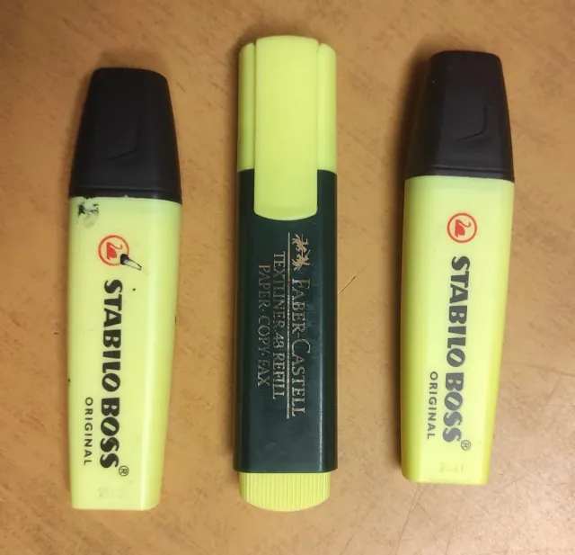 Evidenziatori Stabilo Boss e Faber-Castell
