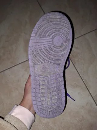 Jordan 1 Mid Donna Tg 38.5 Viola/Bianche