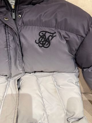 Cazadora SikSilk niño gris y blanco