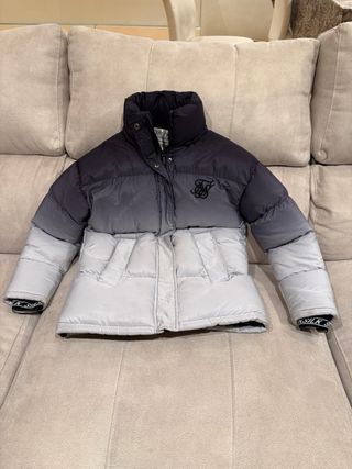 Cazadora SikSilk niño gris y blanco