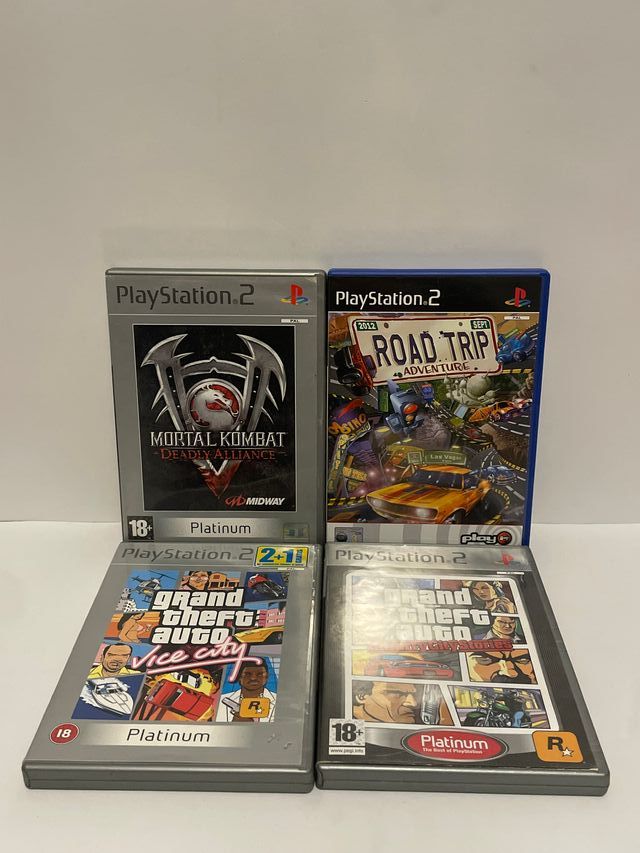 Lote 4 Juegos PS2 Platinum: GTA,Mortal Kombat,Road