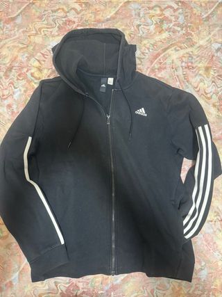 Sudadera Adidas Negra con Rayas Talla L/XL