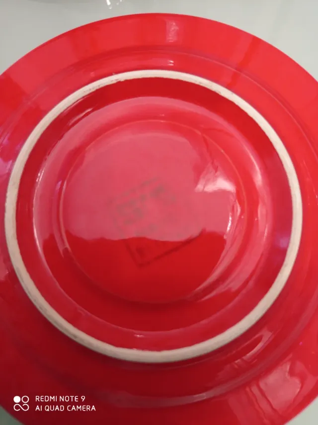 Coppia tazzine da caffè rosse