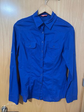 Camisa azul de manga larga 42