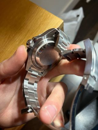 Rolex Submariner Negro/Plateado