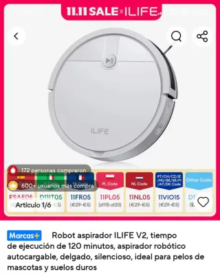 Robot aspirador ILIFE V2