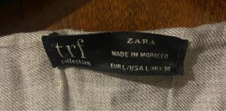 Vestido Zara gris y blanco