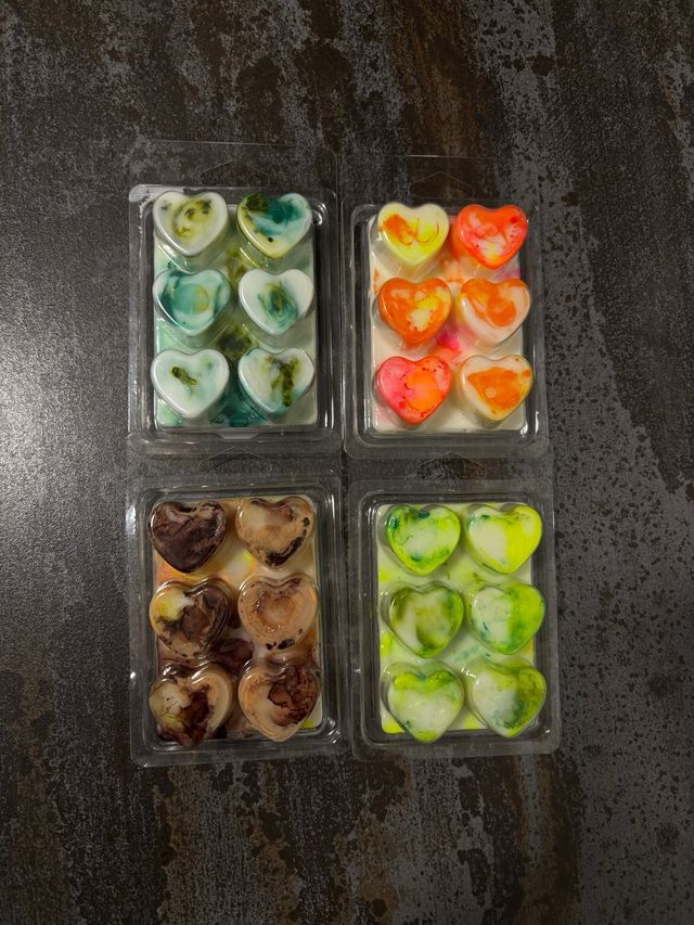 Velas aromáticas corazón (pack 4)