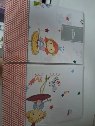 2 Juegos Sábanas Algodón/Poliéster cama 90