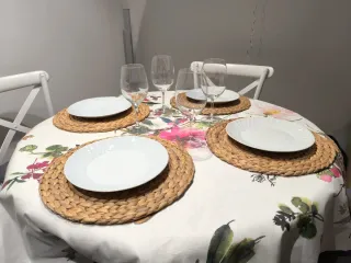 Manteles individuales de esparto redondos