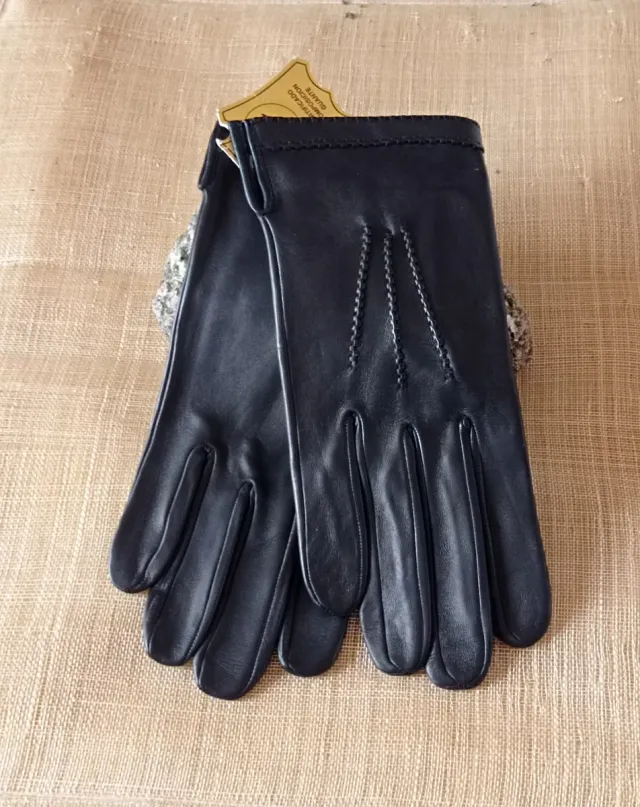 Guantes de Piel Hombre Negros