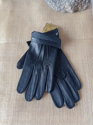 Guantes de Piel Hombre Negros