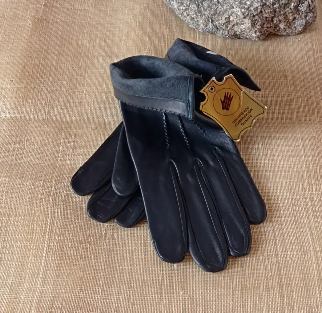 Guantes de Piel Hombre Negros