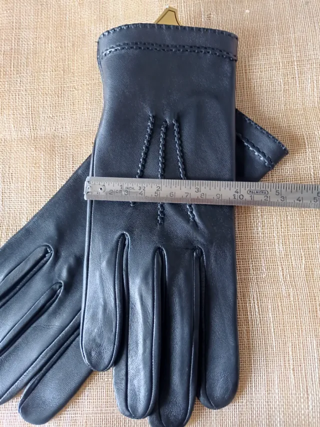 Guantes de Piel Hombre Negros