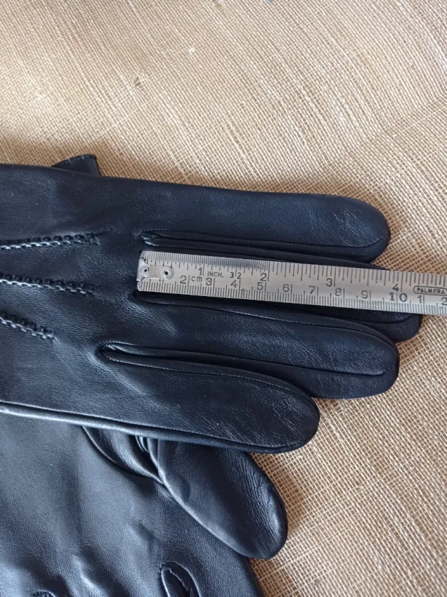 Guantes de Piel Hombre Negros