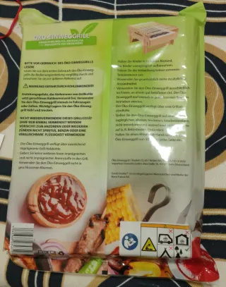 Griglia usa e getta ecologica