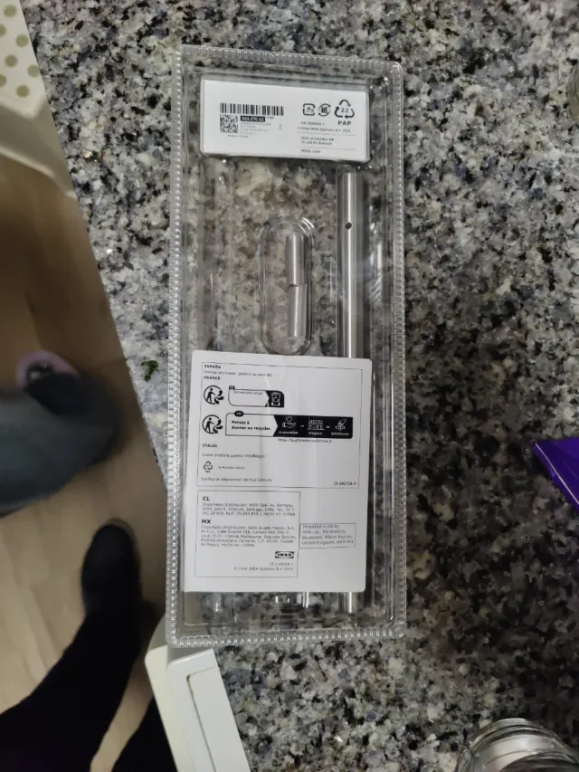 Manete de Armário Ikea Kallrör em Metal