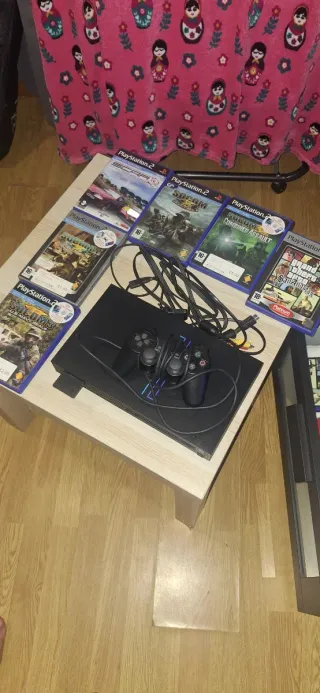 Consola PS2 Fat + 7 Jogos