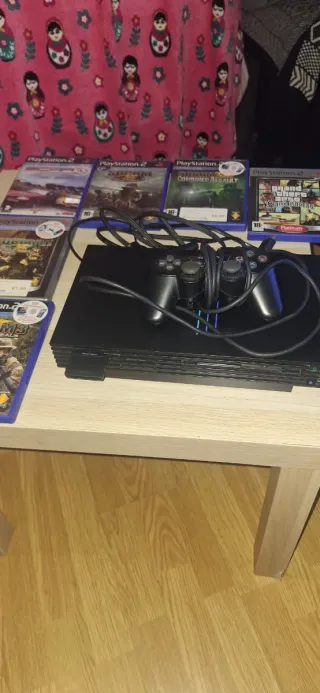 Consola PS2 Fat + 7 Jogos