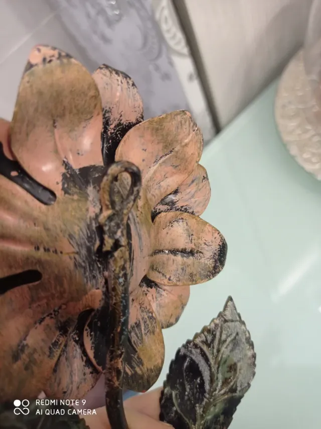 Appendino fiore in ferro battuto