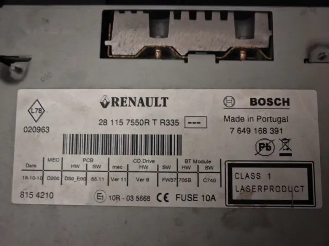 Radio CD Renault Megane 3 (2009)