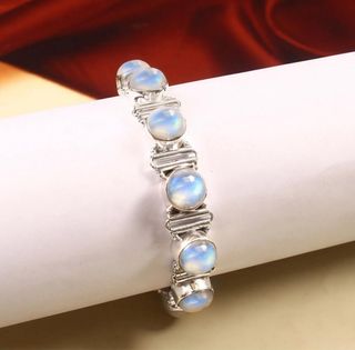 Pulsera Plata 8 Ópalos Naturales Etiopía