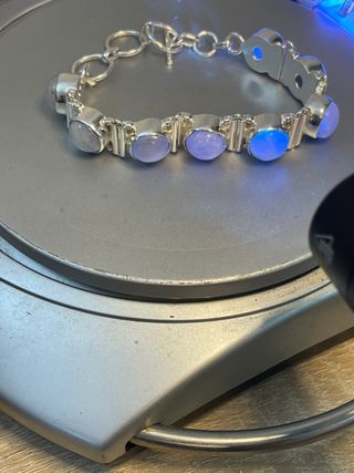 Pulsera Plata 8 Ópalos Naturales Etiopía
