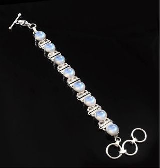 Pulsera Plata 8 Ópalos Naturales Etiopía