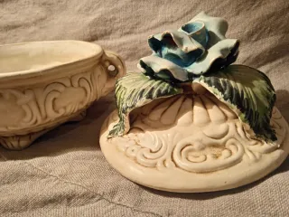 Cajita de porcelana vintage estilo Capodimonte