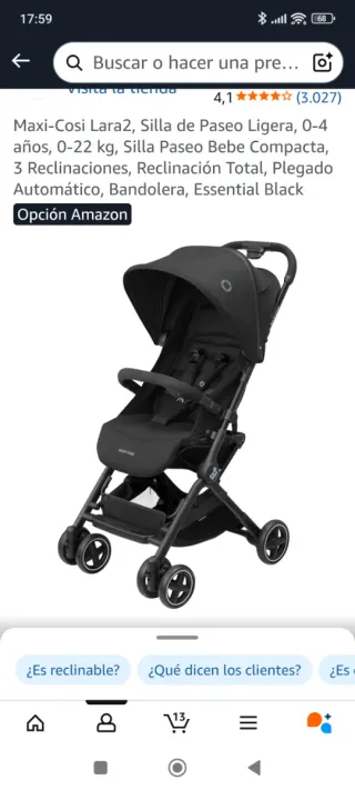 Silla de paseo Maxi-Cosi Lara 2 Negra