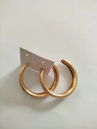 Pendientes de aro dorados